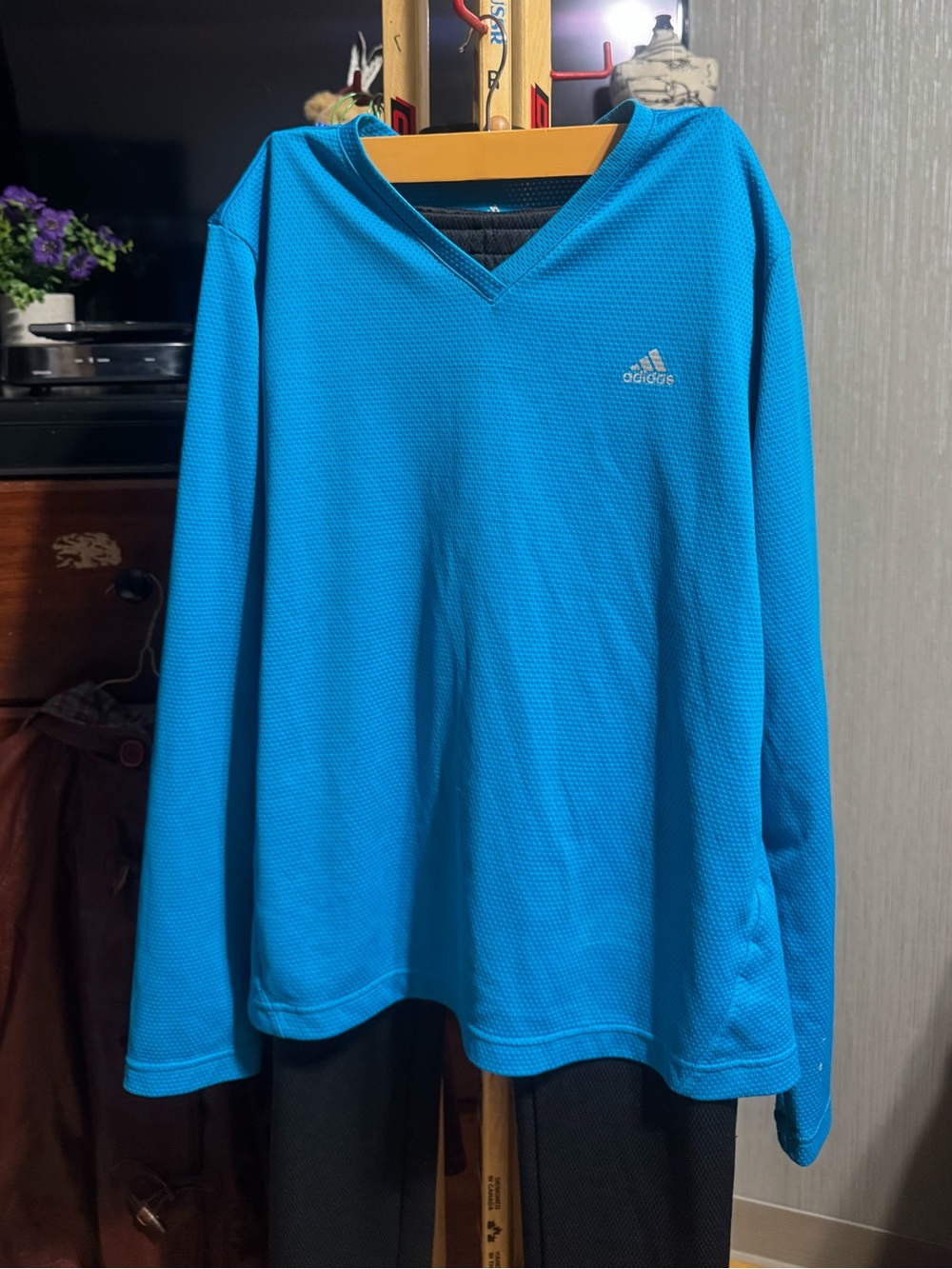 Adidas Climalite Long Sleeve Top & Climawarm Joggers Athletic Track set